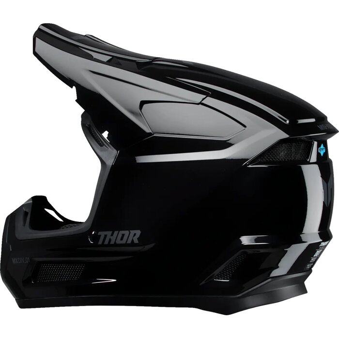 Thor Kinderhelm Fleet Blackout Helm - schwarz glänzend