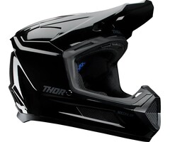 Thor Kinderhelm Fleet Blackout Helm - schwarz glänzend