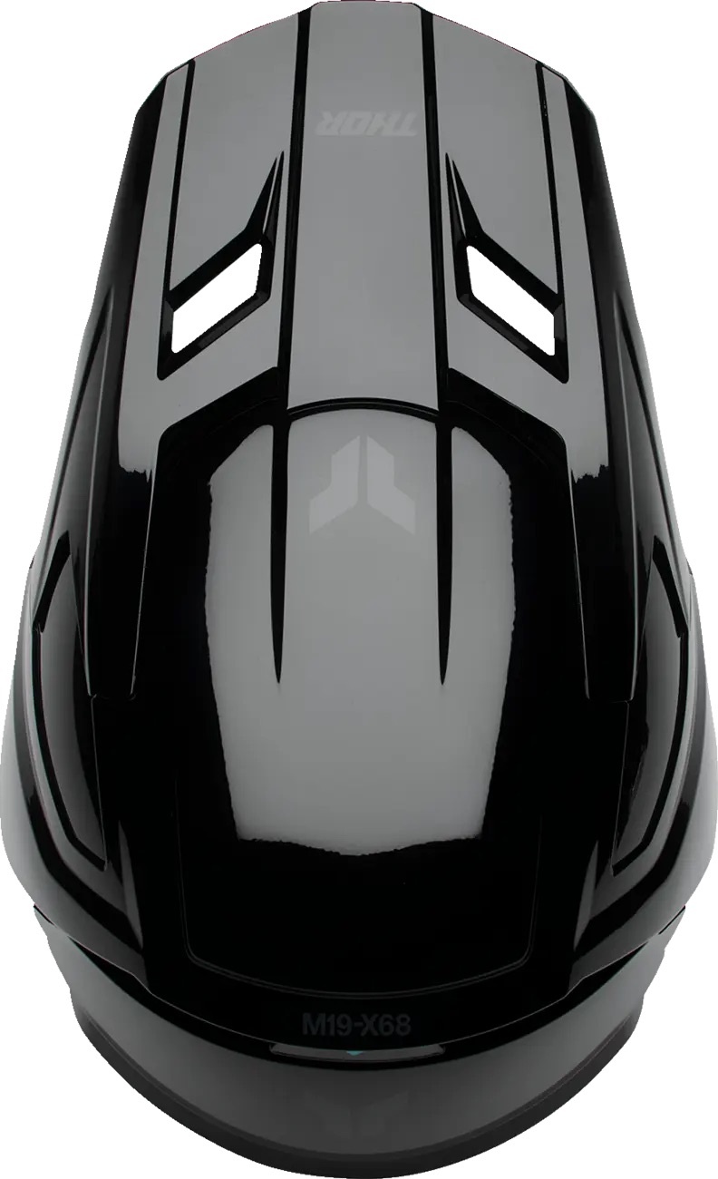 Thor Kinderhelm Fleet Blackout Helm - schwarz glänzend