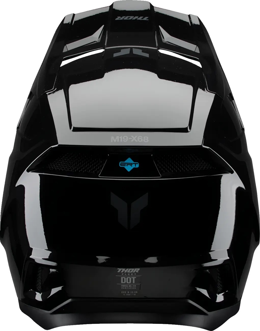 Thor Kinderhelm Fleet Blackout Helm - schwarz glänzend