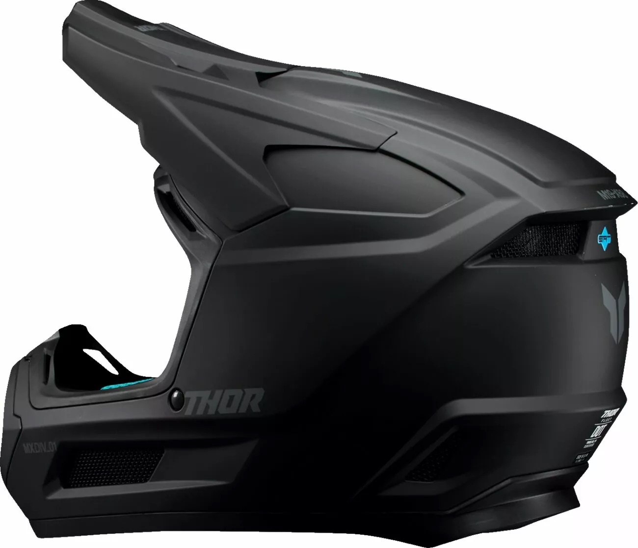 Thor Kinderhelm Fleet Blackout Helm - schwarz matt