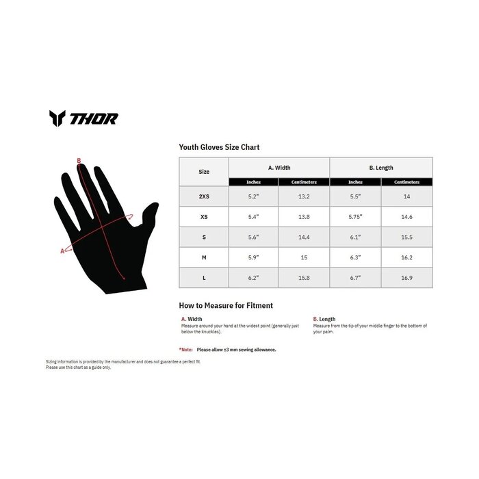 Thor Kinder Handschuhe Ridemode Static schwarz