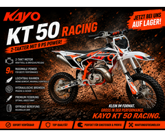 Kayo Dirtbike KT50 RACING - 50 cc 2-Takt 9 PS Räder 14"-12"