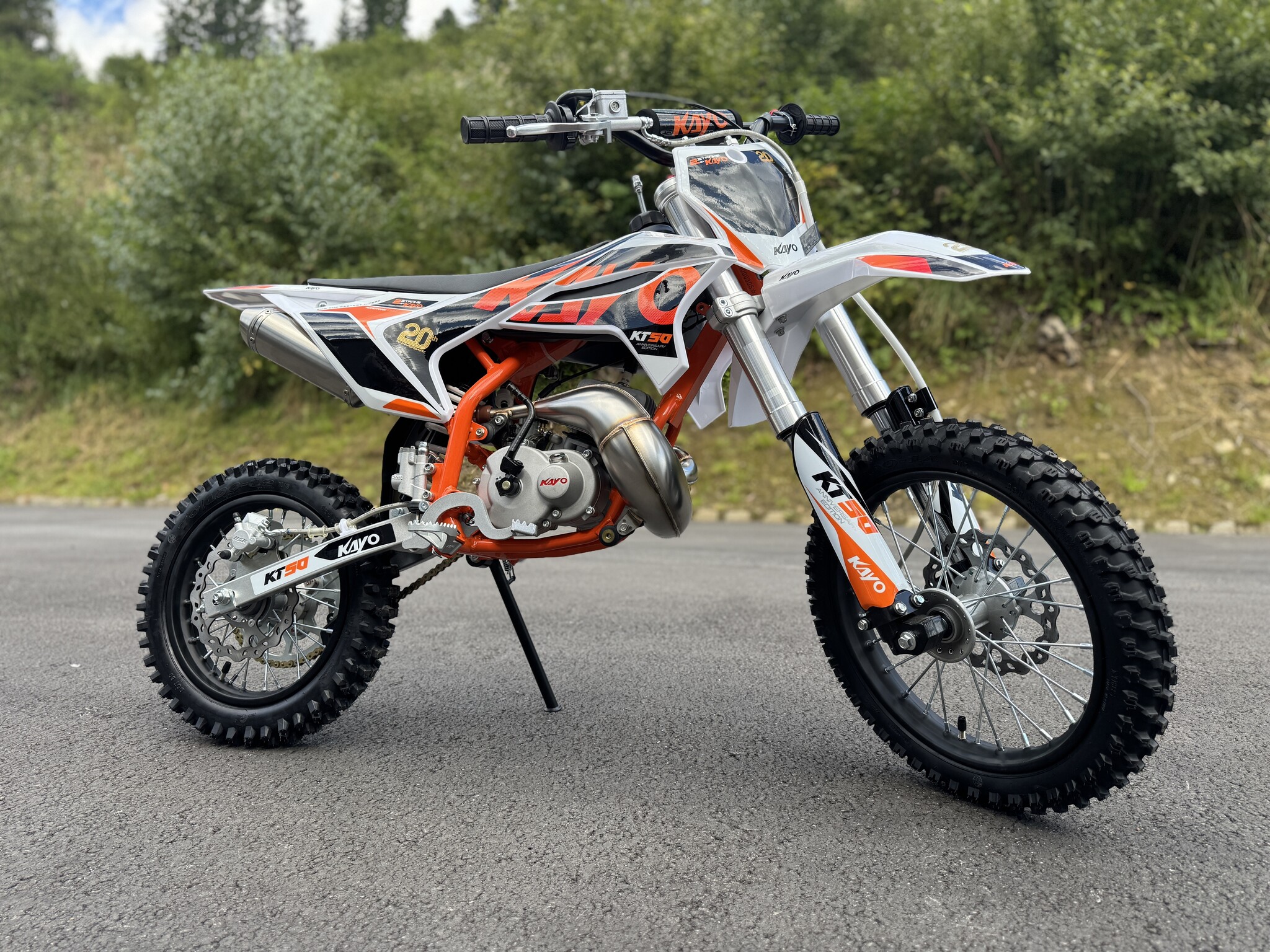 Kayo Dirtbike KT50 RACING - 50 cc 2-Takt 9 PS Räder 14"-12"