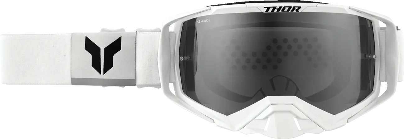 Thor MX Brille Activate Goggles weiss / Lens Iridium verspiegelt