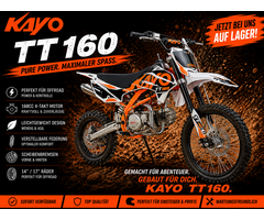 Kayo TT160 Dirtbike mit 14" 17" Räder - Schalter