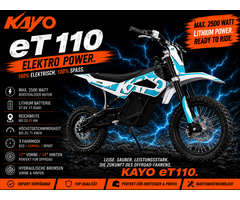 Kayo Dirtbike Elektro eT110 max. 2500 Watt Lithium 57.6V 17.85Ah