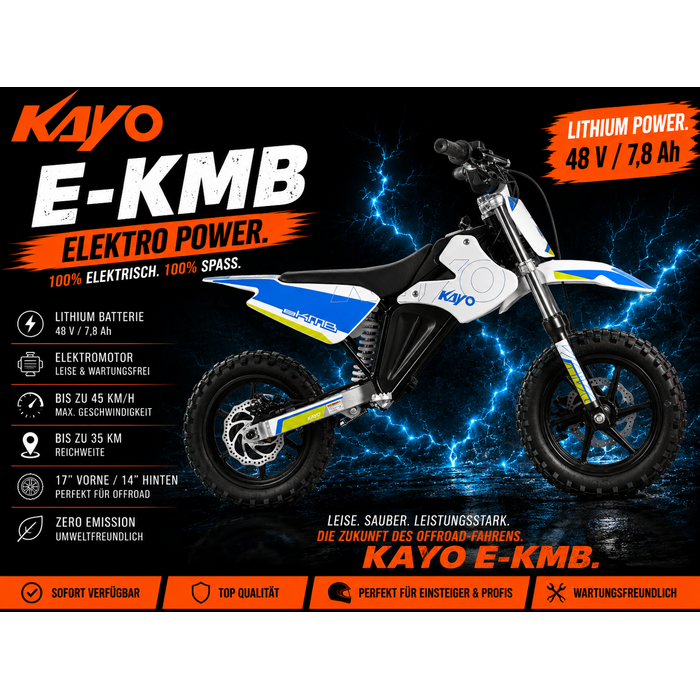 Kayo Dirtbike Elektro E-KMB Lithium 48 V / 7,8 Ah