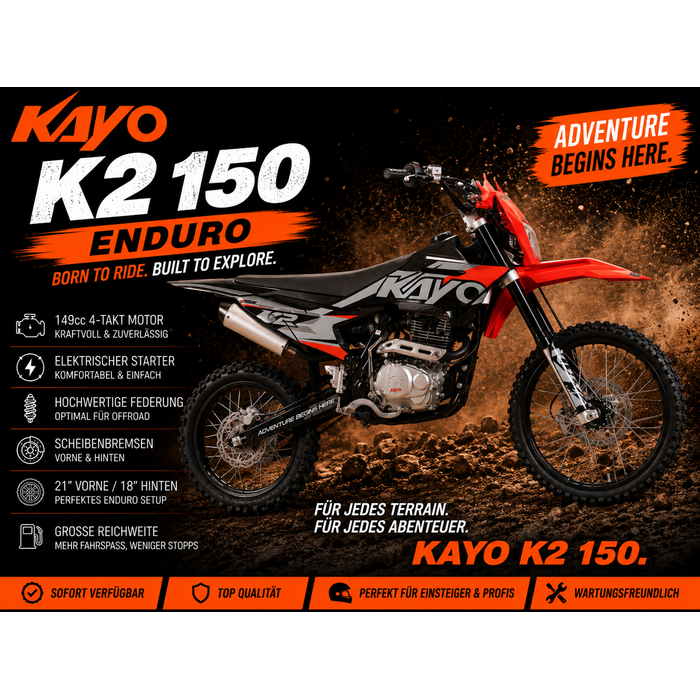 Kayo Dirtbike K2 150 cc Enduro