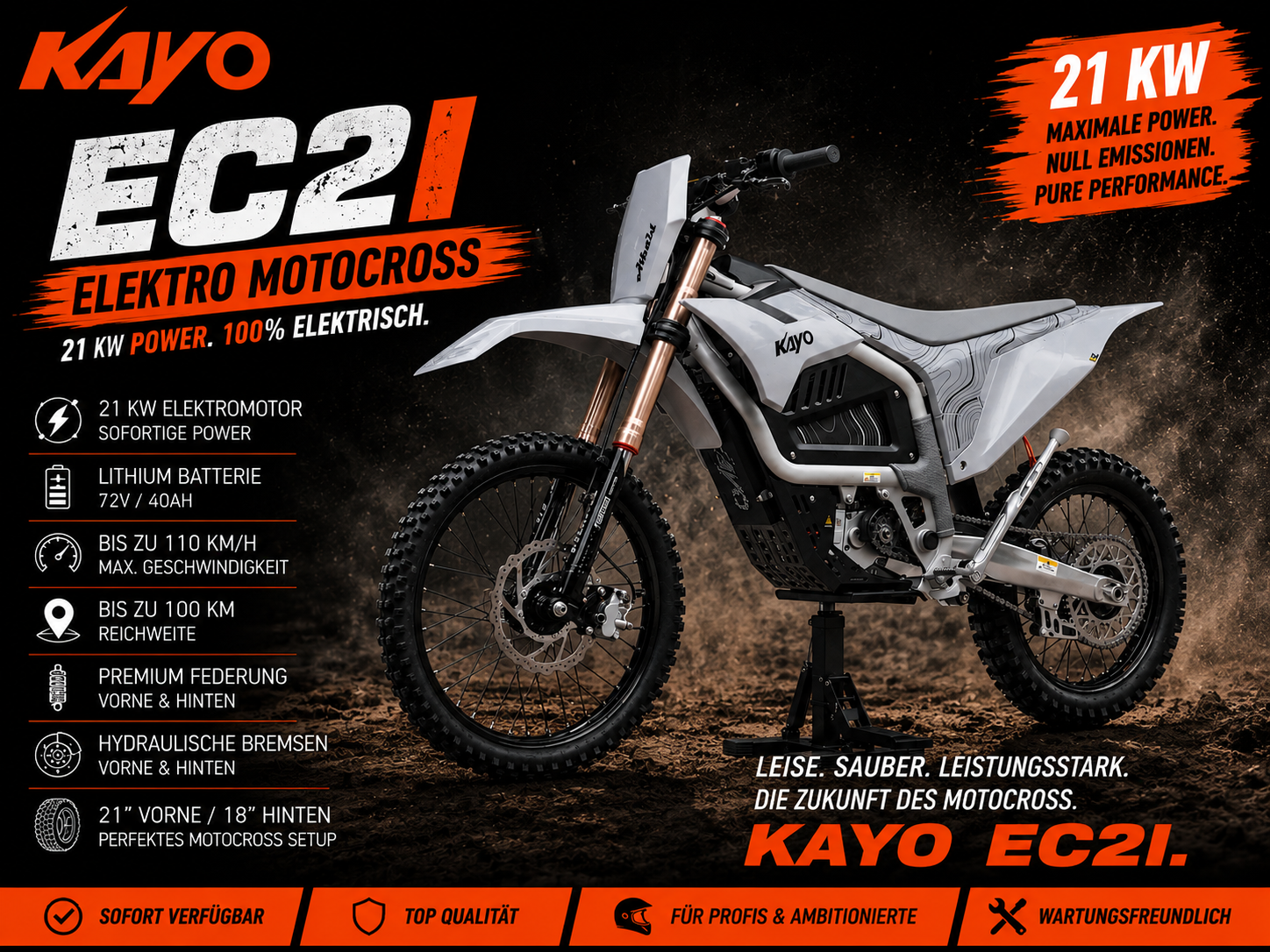 Kayo EC2I - 21 KW Elektro Motocross