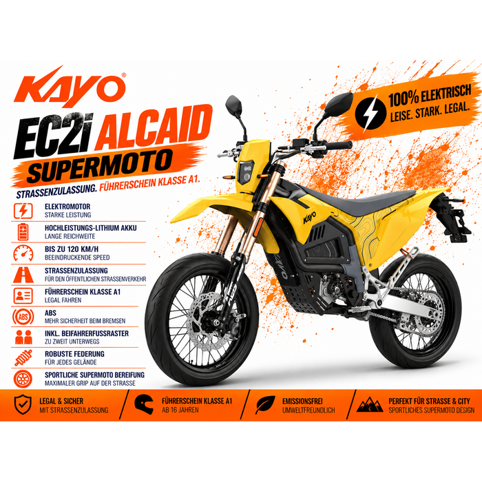 Kayo EC2I Alcaid elektrisches Motorrad mit Straßenzulassung
