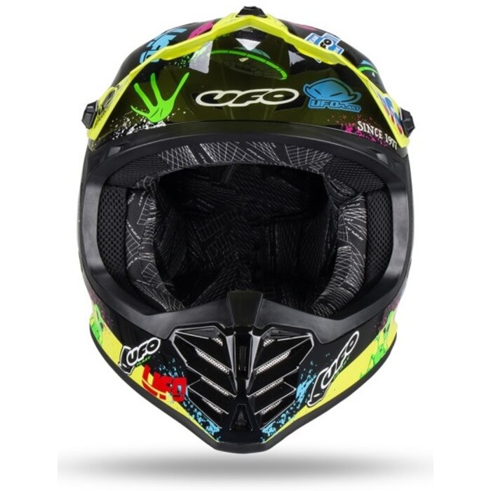 UFO Kinder Motocross Helm Korey gelb schwarz