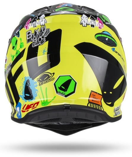 UFO Kinder Motocross Helm Korey gelb schwarz
