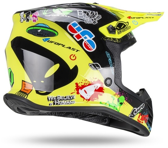 UFO Kinder Motocross Helm Korey gelb schwarz