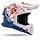 Kinder Motocross Helm Korey weiss blau
