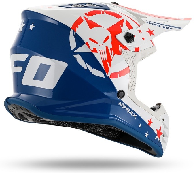 UFO Kinder Motocross Helm Korey weiss blau
