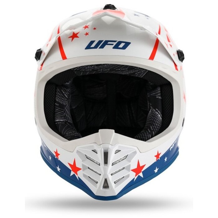 UFO Kinder Motocross Helm Korey weiss blau