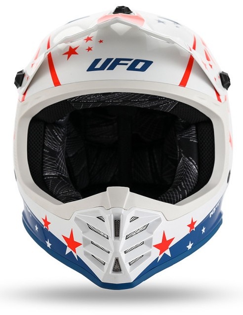 UFO Kinder Motocross Helm Korey weiss blau