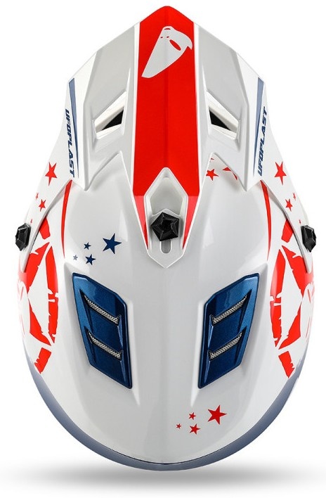 UFO Kinder Motocross Helm Korey weiss blau