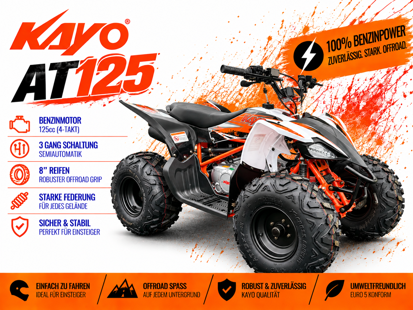 Kayo AT125 Sport Kinderquad