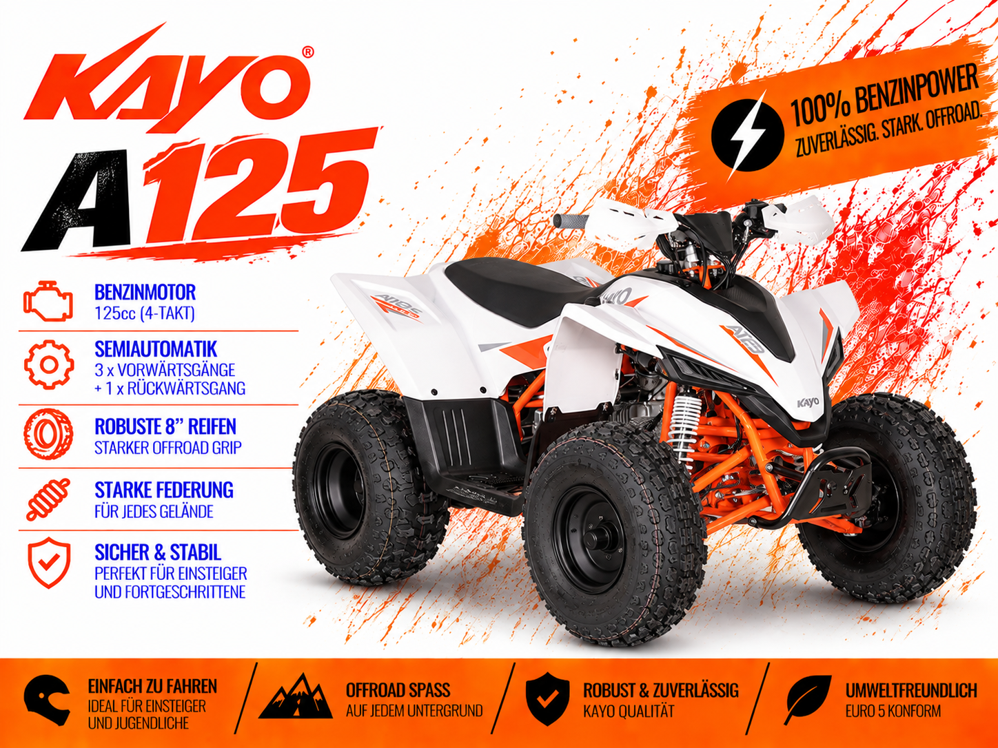 Kayo A125 Sport Kinderquad