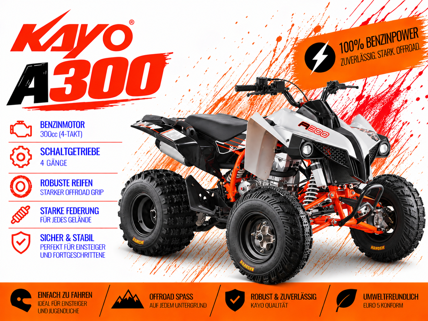 Kayo A300 - Sportquad 4-Takt Racing Style