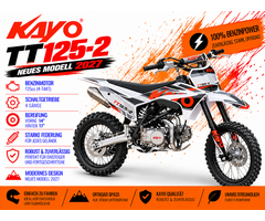 Kayo TT125-2 Dirtbike mit 14" 17" Räder - Schalter
