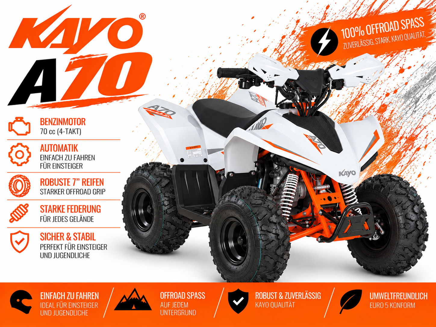 Kayo A70 Sport Kinderquad