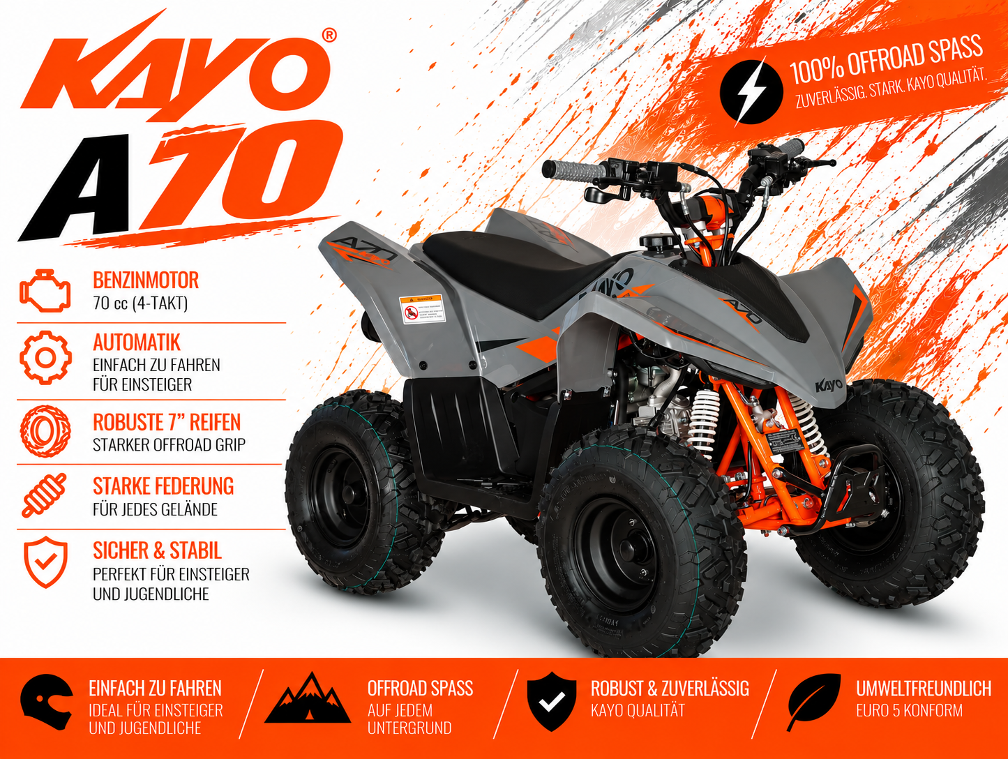 Kayo A70 Sport Kinderquad