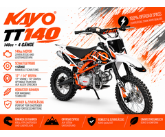 Kayo TT140 Dirtbike mit 14" 17" Räder - Schalter