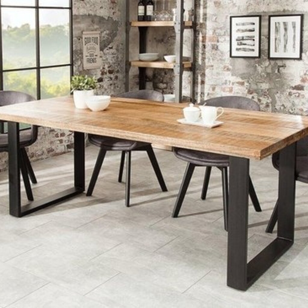 Rechthoek eettafel Mangohout U poot Bristol