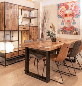 Rechthoek eettafel Mangohout U poot Bristol