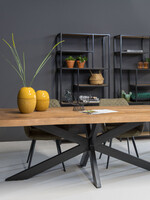 Rechthoek eettafel Mangohout spinpoot Leeds