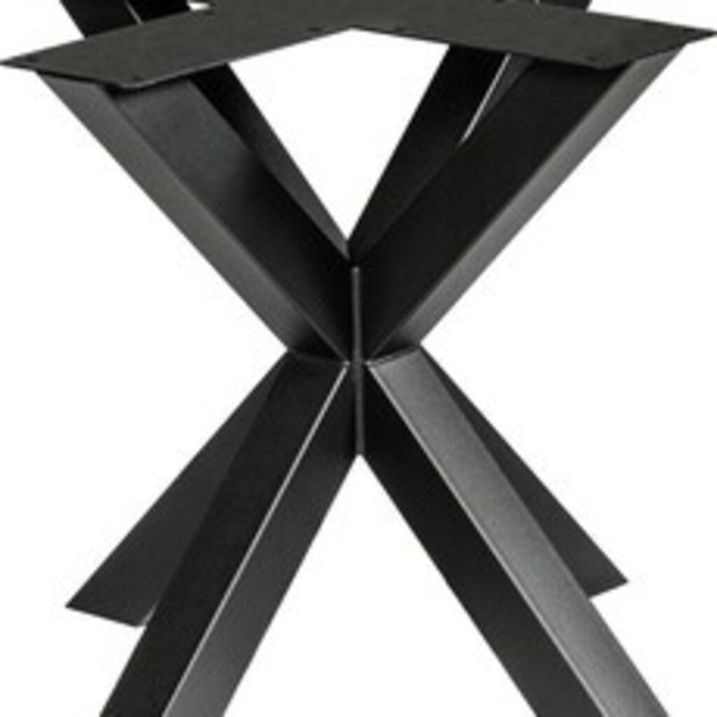 Rechthoek eettafel Mangohout zwart spinpoot  Cardiff