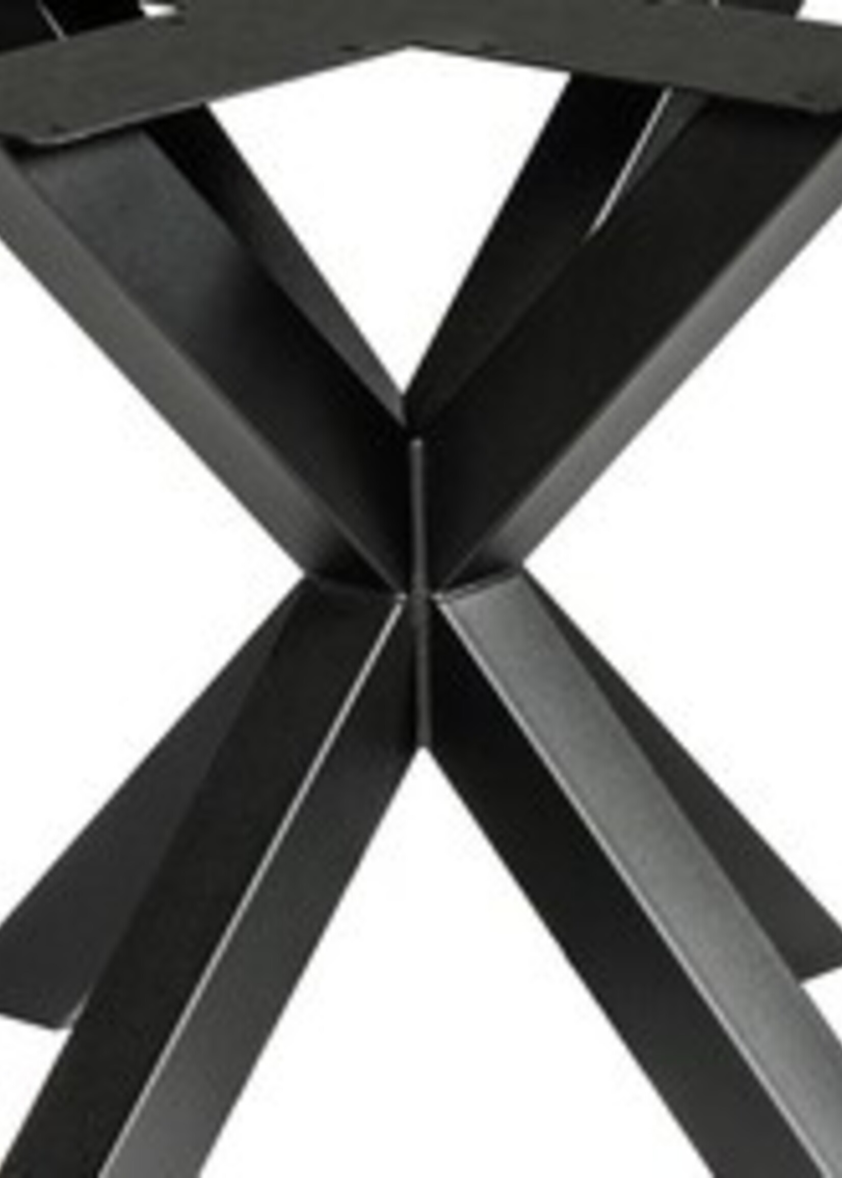 Rechthoek eettafel Mangohout zwart spinpoot  Cardiff