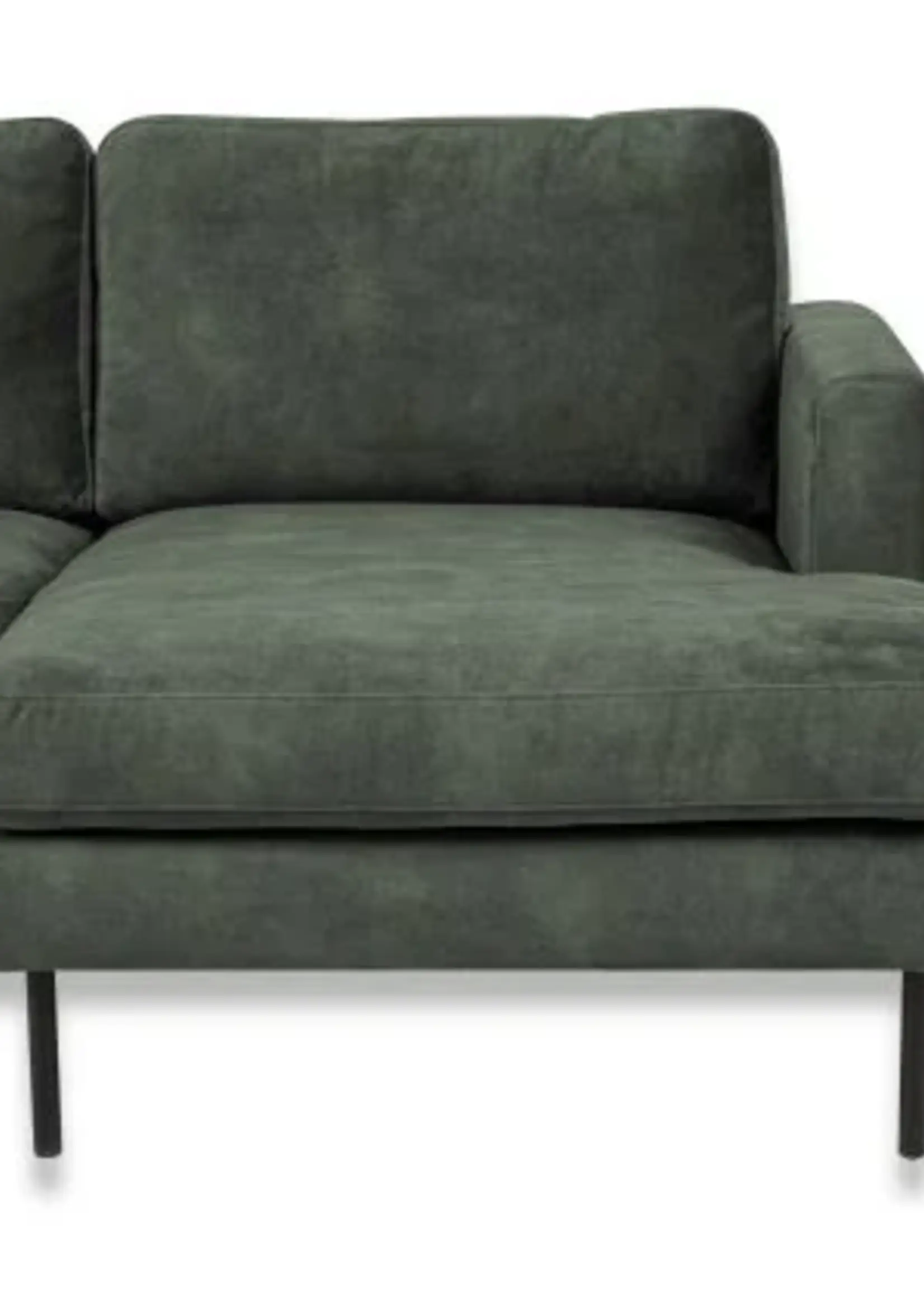 Hoekbank kleur stof velvet Nottingham