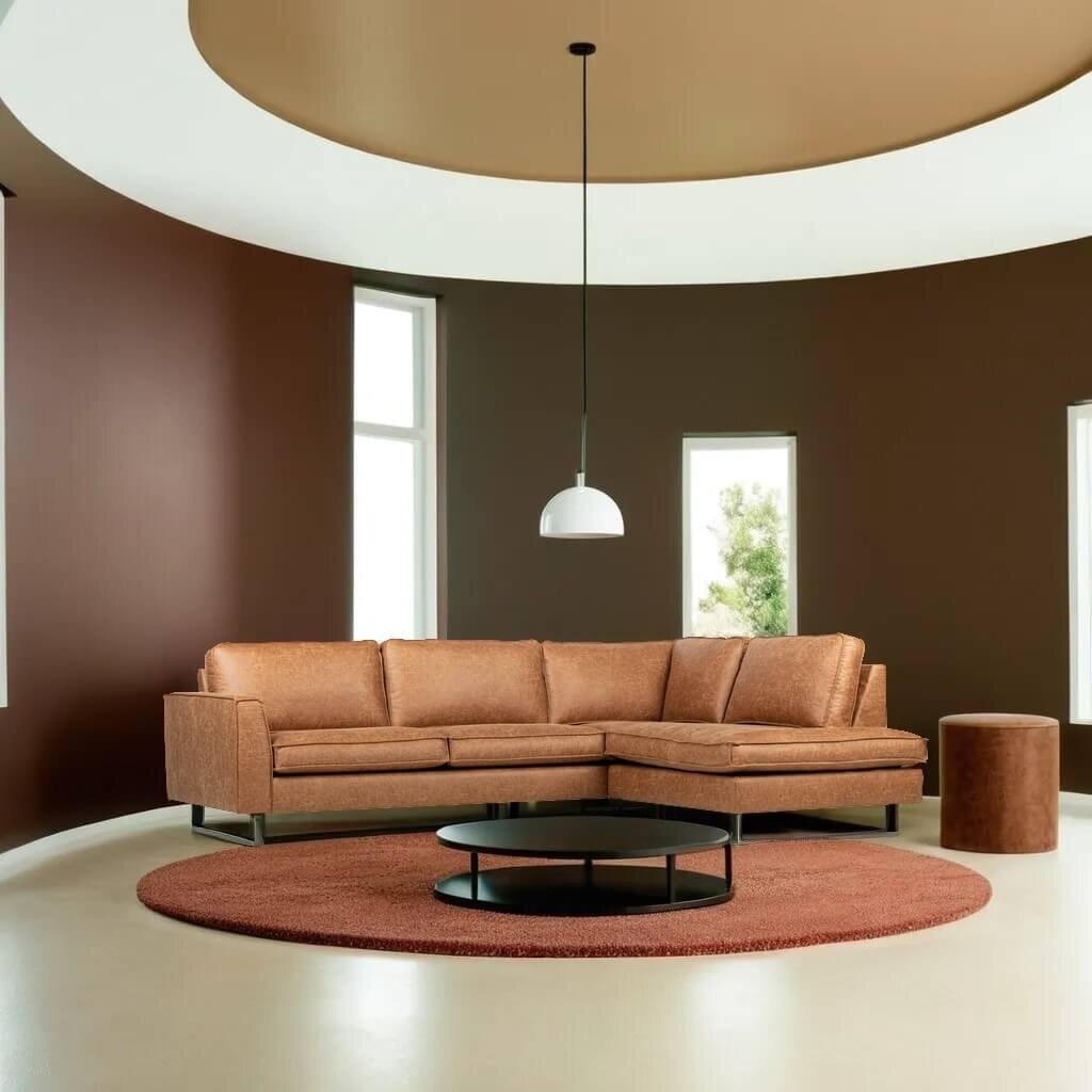 Hoekbank in microvezel stof Coventry