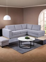 Hoekbank in ribstof Bradford