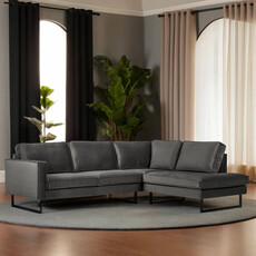 Hoekbank in stof Newcastle