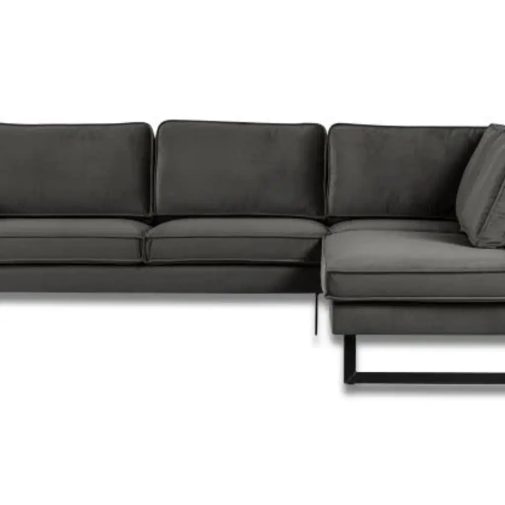 Hoekbank in stof Newcastle