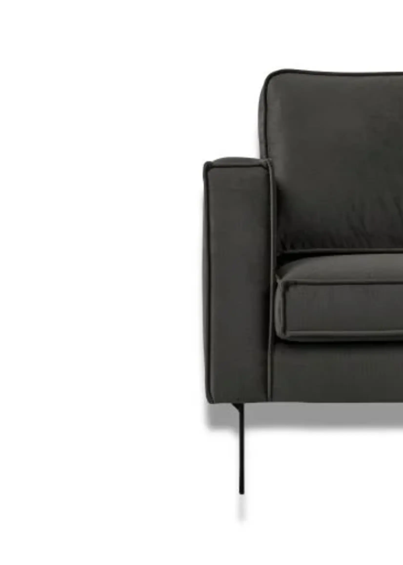 Hoekbank in stof Newcastle