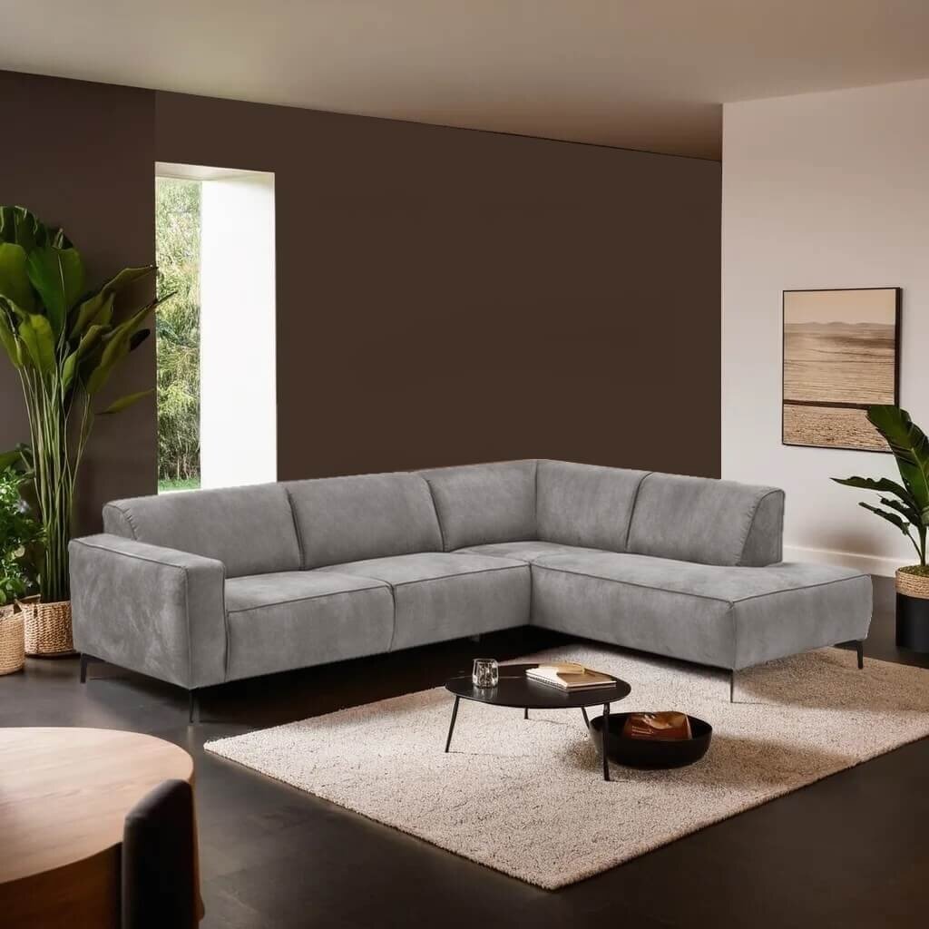 Hoekbank in eco leder Plymouth