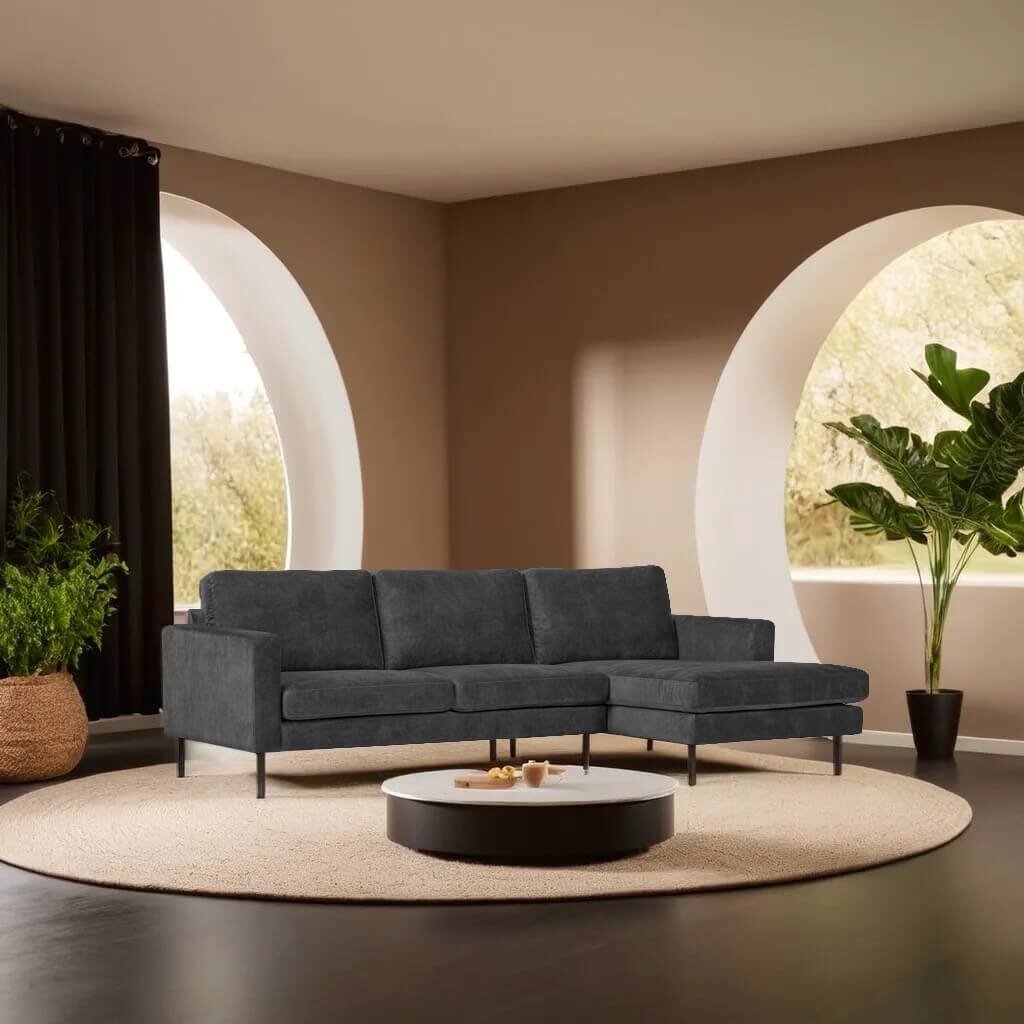 Hoekbank kleur stof velvet Nottingham