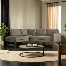 Hoekbank in stof Newcastle