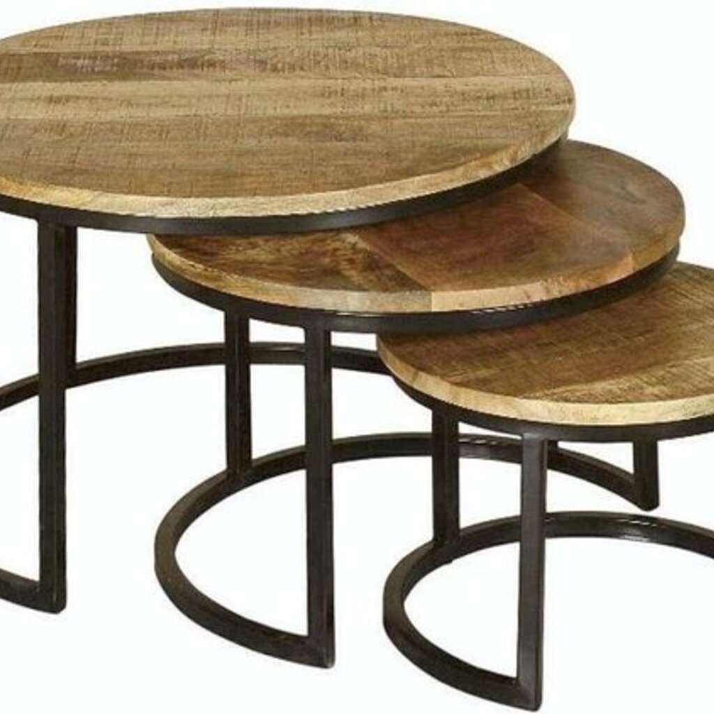 3-Delige salontafelset Mangohout Southampton