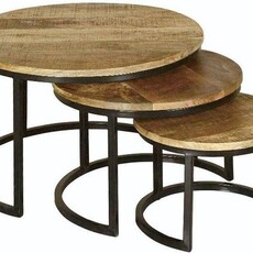 3-Delige salontafelset Mangohout Southampton