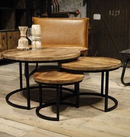 3-Delige salontafelset Mangohout Southampton