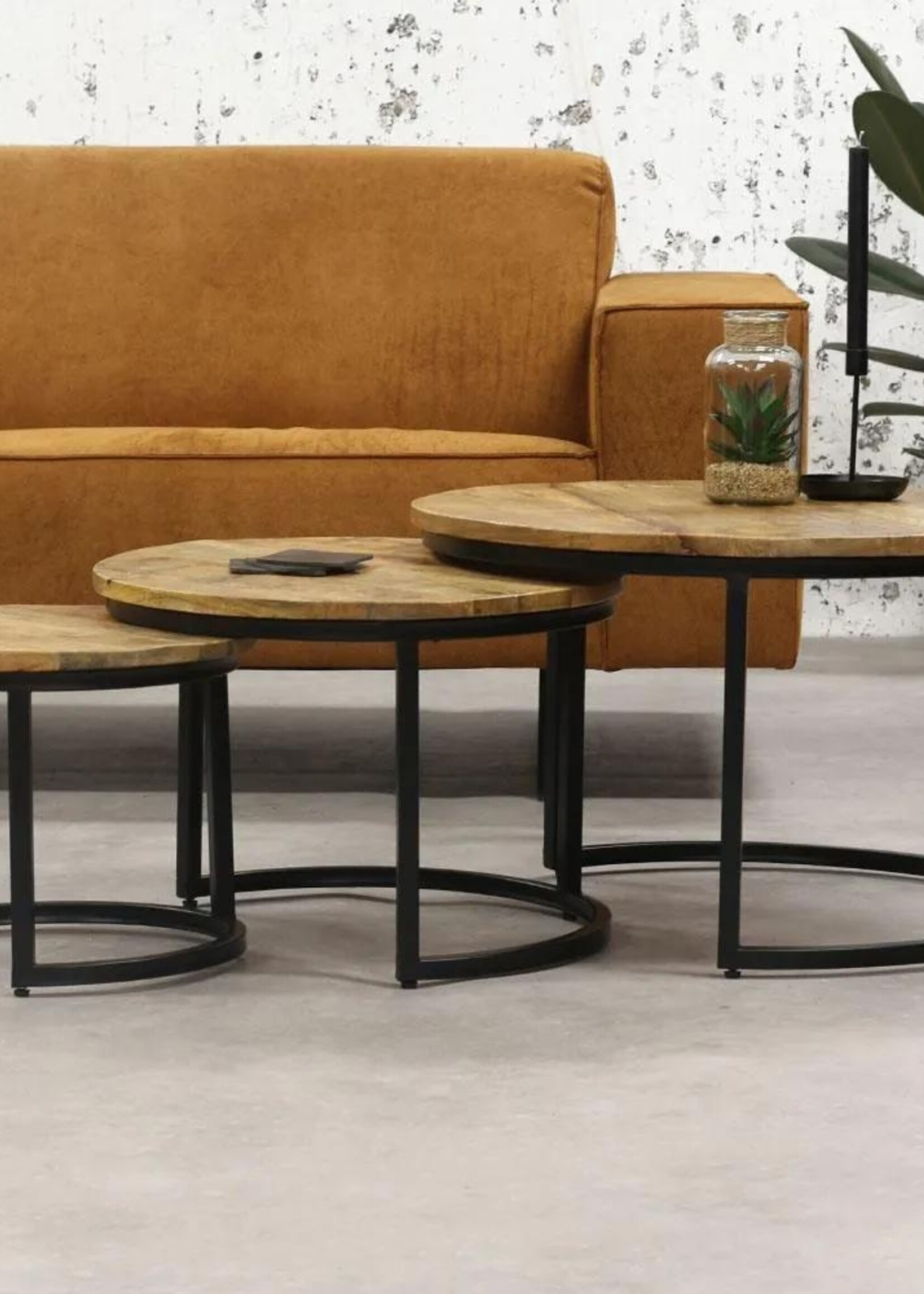 3-Delige salontafelset Mangohout Southampton