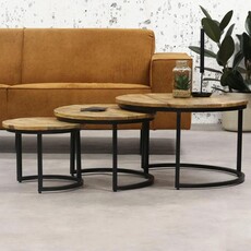 3-Delige salontafelset Mangohout Southampton