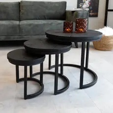 3-Delige salontafelset Mangohout Swansea